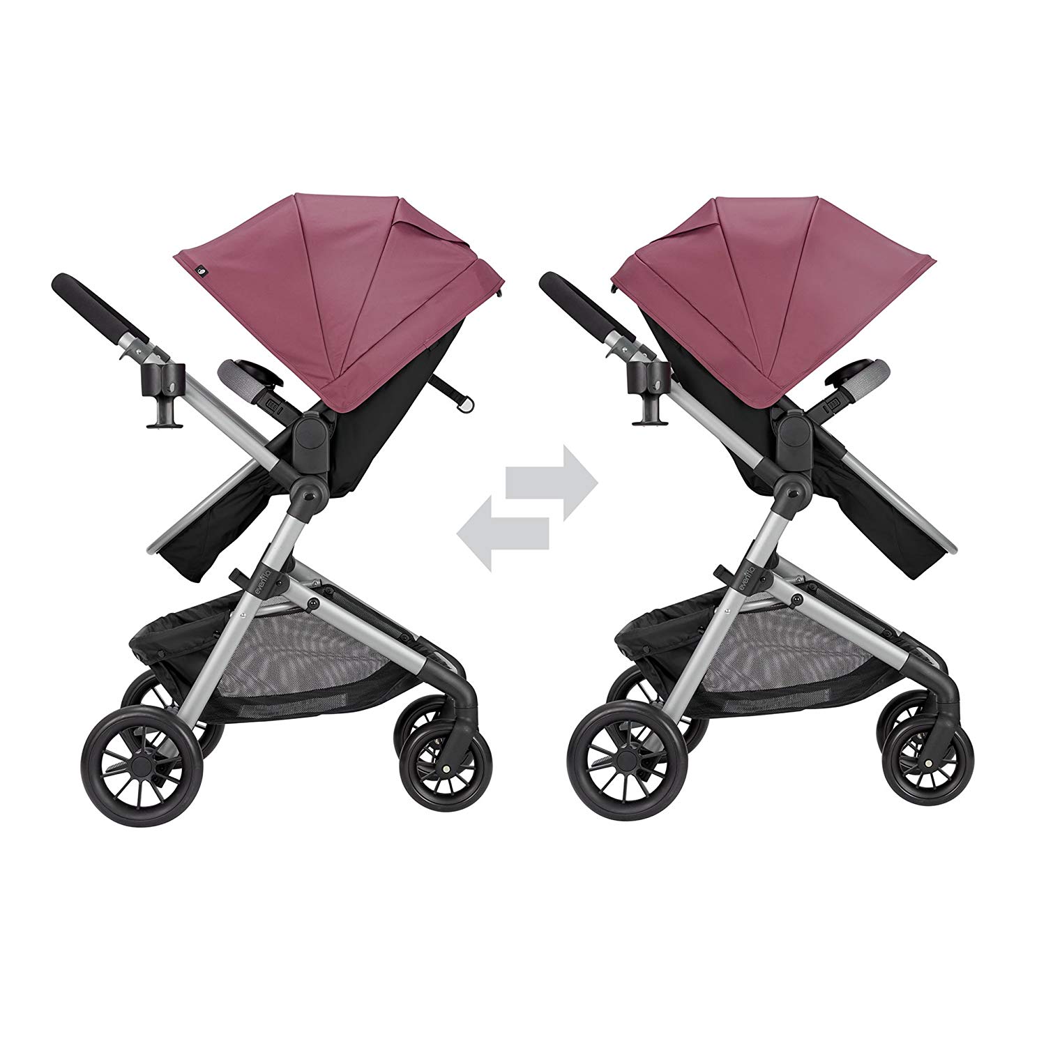 evenflo pivot travel system dusty rose